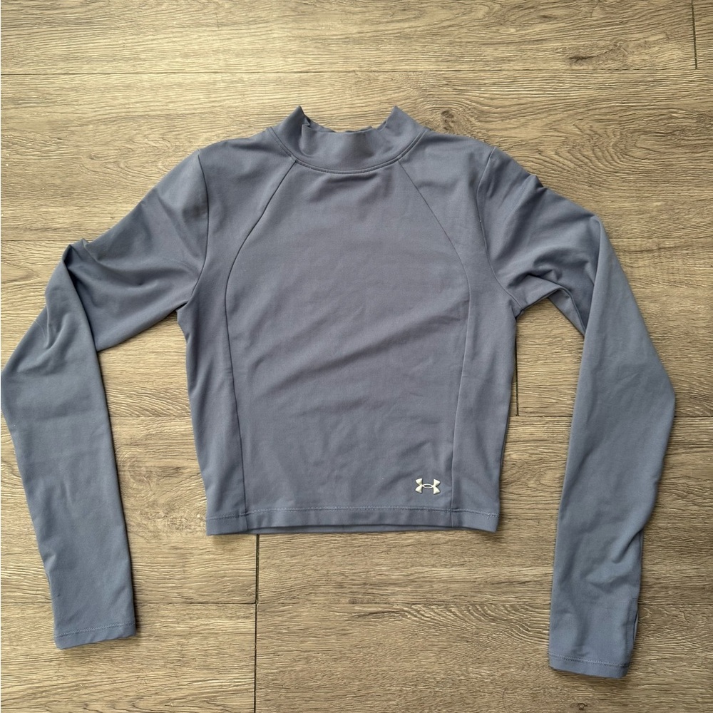 Under Armour Women's Purple/Gray Cropped Long Sleeve